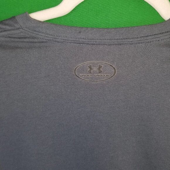 Under Armour Mens Size Medium Short SleeveT-Shirt Loose Heatgear Gray - Picture 3 of 6
